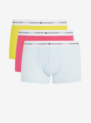 Súprava troch pánskych boxeriek vo svetlo modrej, ružovej a žltej farbe Tommy Hilfiger Underwear Signature