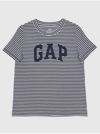 Tmavomodré dámske pruhované tričko Gap