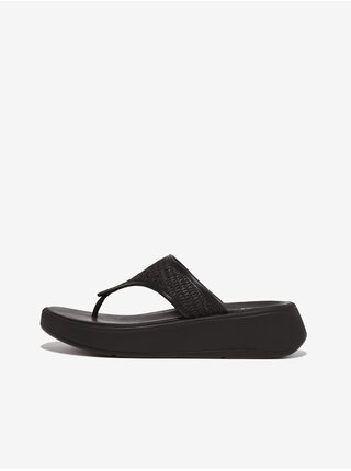 Černé dámské žabky na platformě FitFlop F-mode