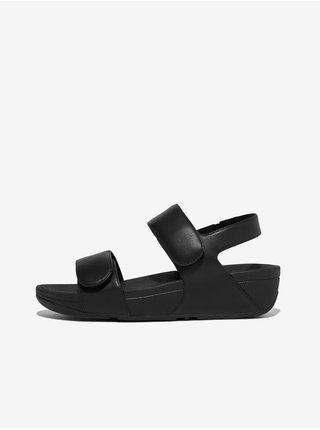 Čierne dámske kožené sandále FitFlop Lulu