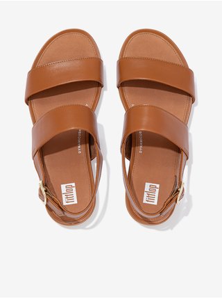 Hnedé dámske kožené sandále FitFlop Gracie
