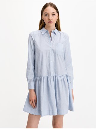 Košeľové šaty pre ženy Tommy Hilfiger - modrá