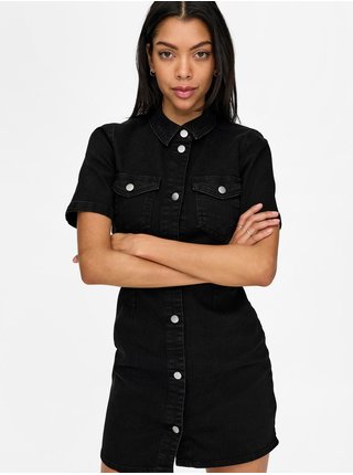 Černé džínové košilové šaty JDY New Sanna