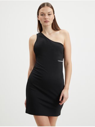 Čierne dámske puzdrové šaty Calvin Klein Jeans