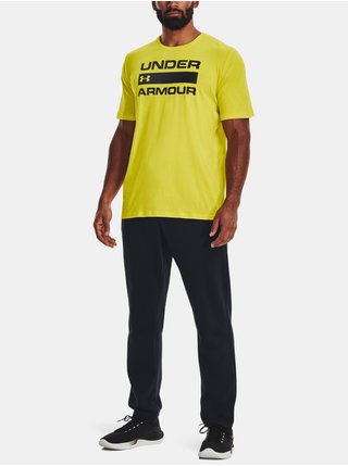 Žluté pánské sportovní tričko Under Armour UA TEAM ISSUE WORDMARK SS  