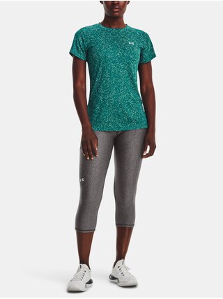 Zelené dámské vzorované sportovní tričko Under Armour Tech Nova SSC 