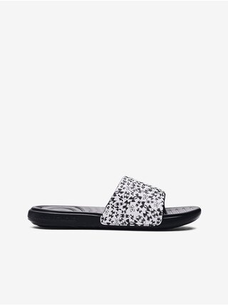 Černo-bílé pánské vzorované pantofle Under Armour UA M