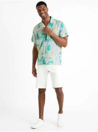 Bílá pánská vzorovaná košile Celio Davisca