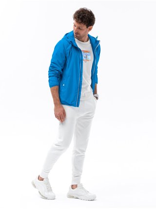 Modrá pánska bunda Ombre Clothing