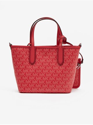 Tmavě růžová dámská vzorovaná kabelka Michael Kors XS Open Tote
