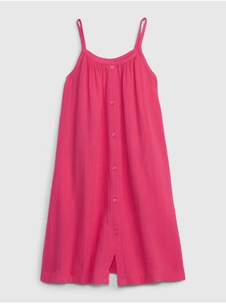  Tmavo ružové dievčenské šaty GAP