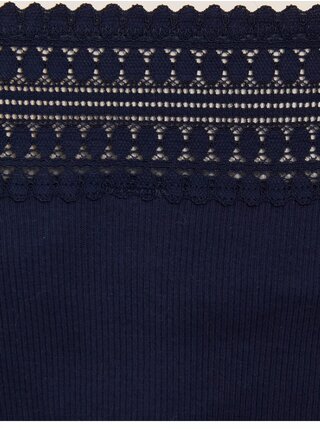 Tmavě modré krajkové vysoce střižené kalhotky Anise, 3 ks Marks & Spencer