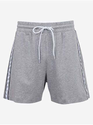 Šedé pánské žíhané teplákové kraťasy Calvin Klein 