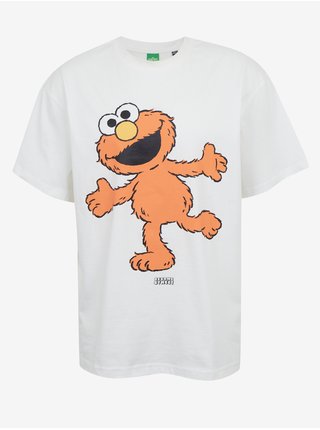 Bílé pánské oversize tričko ONLY & SONS Sesame Street
