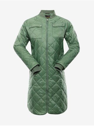 Zelený dámský prošívaný kabát NAX LOZERA   