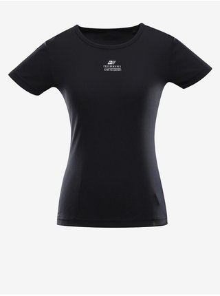 Tričká s krátkym rukávom pre ženy Alpine Pro - čierna