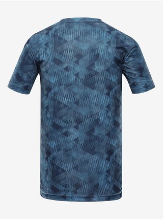 Modré pánské vzorované funkční tričko ALPINE PRO QUATR  