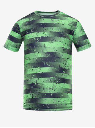 Zelené pánské vzorované funkční tričko ALPINE PRO QUATR 