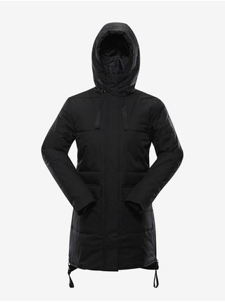 Černý dámský zimní kabát NAX KAWERA  
