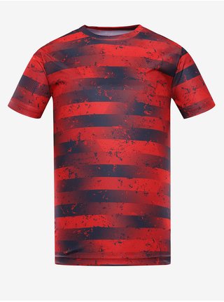 Červené pánské vzorované funkční tričko ALPINE PRO QUATR  