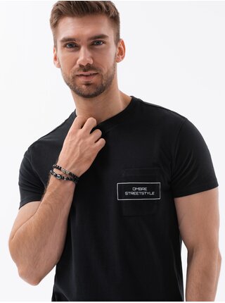 Pánské bavlněné tričko s potiskem kapes Ombre Streetstyle Ombre Clothing