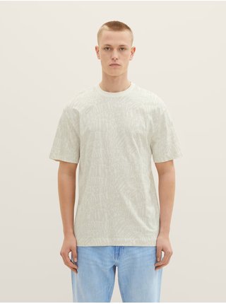 Krémové pánske vzorované tričko Tom Tailor Denim