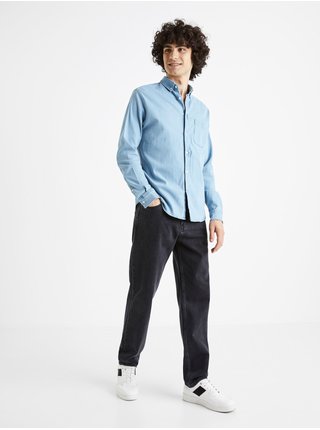 Svetlomodrá pánska džínsová košeľa Celio Cadeni