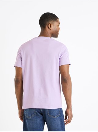 Světle fialové pánské tričko Celio Deweekend 