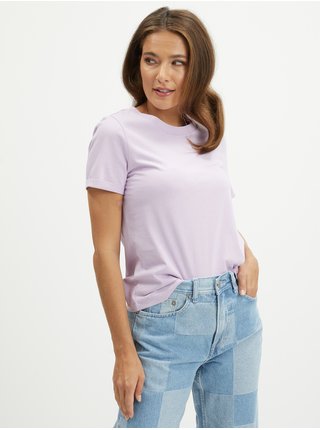Svetlo fialové dámske basic tričko VERO MODA Paula