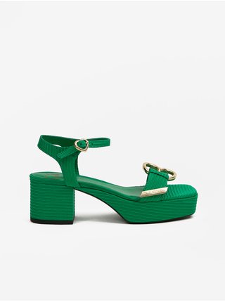 Zelené dámske sandále Love Moschino