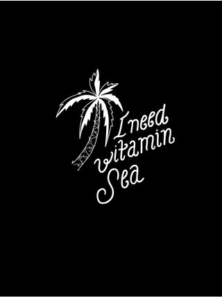 Černé dámské tričko ZOOT.Original I need vitamin sea  