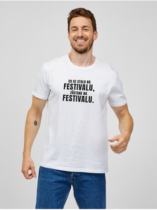 Bílé pánské tričko ZOOT.Original Co se stane na festivalu, zůstane na festivalu 
