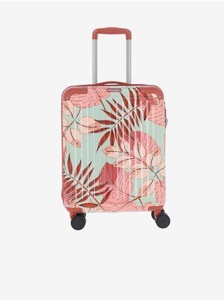 Sada tří vzorovaných cestovních kufrů v růžové a tyrkysové barvě Travelite Cruise 4w S,M,L 