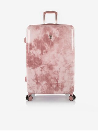 Růžový vzorovaný cestovní kufr Heys Tie-Dye L 