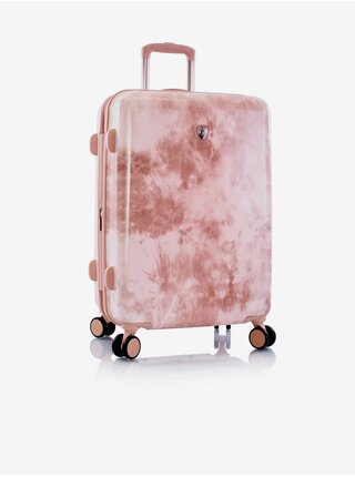 Růžový vzorovaný cestovní kufr Heys Tie-Dye M 