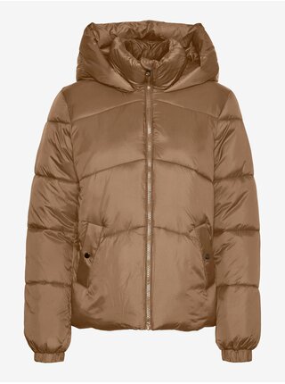 Hnědá dámská zimní prošívaná bunda VERO MODA Uppsala 