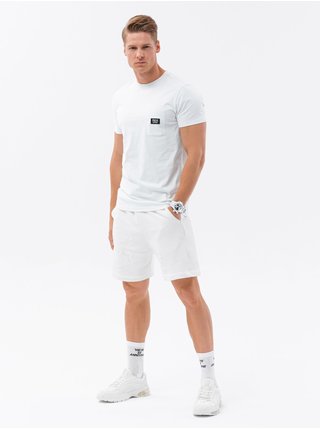 Biele pánske tričko Ombre Clothing