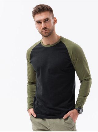 Zeleno-čierne pánske tričko Ombre Clothing