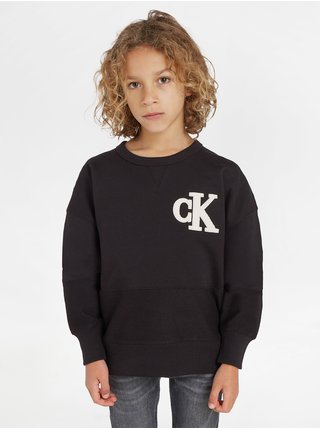 Čierny chlapčenský sveter Calvin Klein Jeans