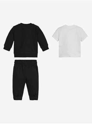 Sada detskej mikiny, teplákov a tričká v bielej a čiernej farbe Calvin Klein Jeans