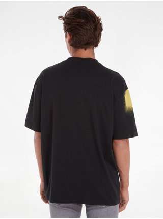 Černé pánské vzorované oversize tričko Calvin Klein Jeans