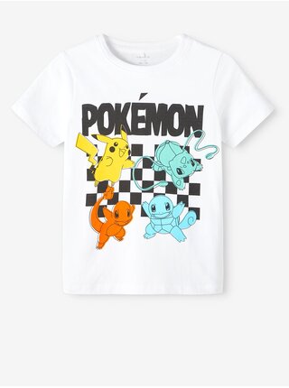 Bílé klučičí tričko name it Julin Pokémon