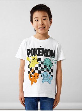 Bílé klučičí tričko name it Julin Pokémon