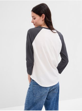 Šedo-bílé dámské tričko GAP
