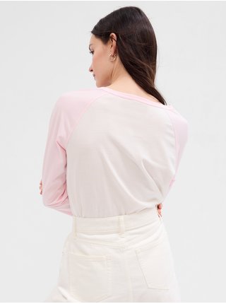 Ružovo-biele dámske tričko GAP
