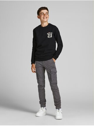 Šedé chlapčenské nohavice s vreckami Jack & Jones Paul