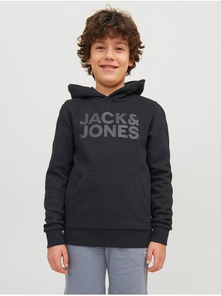 Černá klučičí mikina s kapucí Jack & Jones Corp