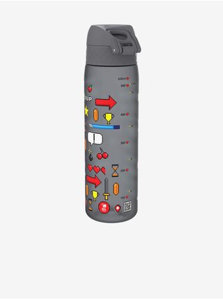 Šedá vzorovaná lahev Ion8 Leak Proof Gamer (500 ml)