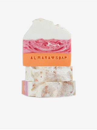 Bílo-růžové přírodní tuhé mýdlo Almara Soap Sakura Blossom (100 g)