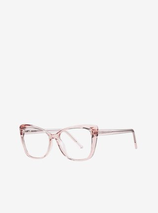 Svetlo ružové dámske okuliare blokujúce modré svetlo VeyRey Lezhe